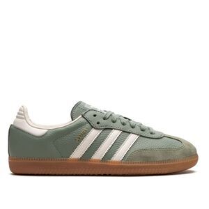 Adidas Samba OG Green White Sneakers | Leather Suede Gum Sole Retro Classic